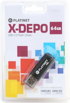 Pendrive Platinet X-Depo, 64 GB  (PMFE64B) 2
