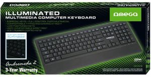 Klawiatura Omega Przewodowa Czarna US (41453) 4