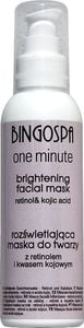 BingoSpa Rozświetlająca maska do twarzy z retinolem i kwasem kojowym BingoSpa 1