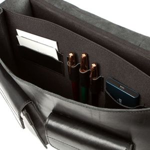 Belveder Torba męska ze skóry naturalnej czarna BR51 3