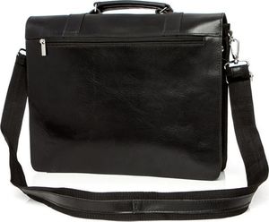 Belveder Torba męska ze skóry naturalnej czarna BR51 4