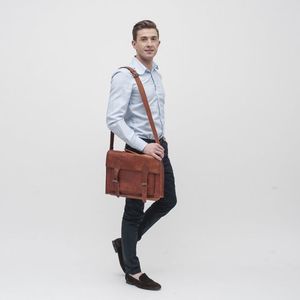 Belveder Torba skórzana vintage brąz Outlander BH74 2