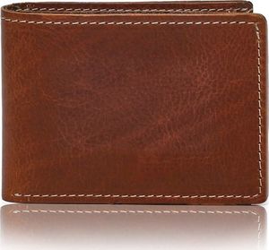 Belveder Cienki portfel męski brązowy SLIM Jucht BW28 1
