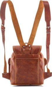 Belveder Mały plecak skórzany damski brązowy BR21 4