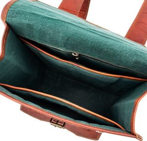 Belveder Plecak ze skóry vintage brąz Outlander BT06 4