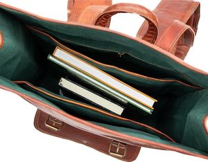 Belveder Plecak vintage skórzany brąz Outlander BT07 5