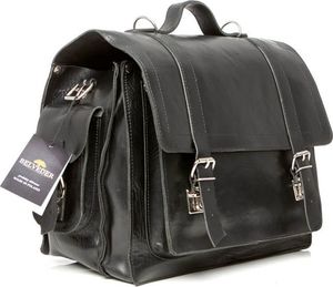 Belveder Plecak torba 2w1 skórzany vintage czarny BR9 2