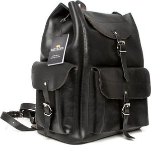 Belveder Czarny plecak skórzany vintage BR81 2