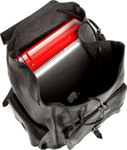 Belveder Czarny plecak skórzany vintage BR81 4