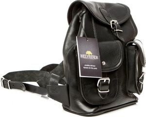 Belveder Mały plecak skórzany damski czarny BR21 2