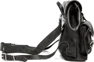 Belveder Mały plecak skórzany damski czarny BR21 3