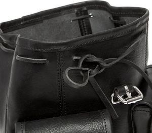 Belveder Mały plecak skórzany damski czarny BR21 4