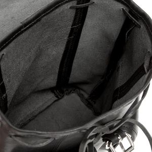 Belveder Mały plecak skórzany damski czarny BR21 5