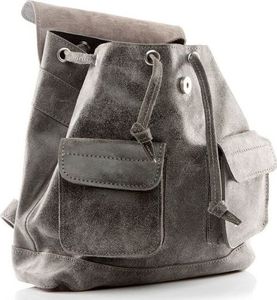Belveder Plecak vintage skórzany damski szary BV20 3