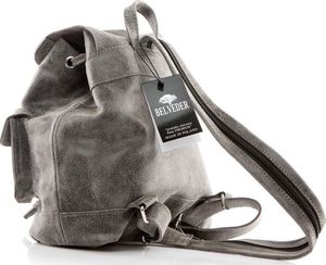 Belveder Plecak vintage skórzany damski szary BV20 5