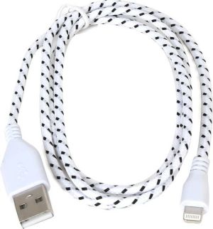 Kabel USB Omega Lightning, 1m, biało czarny (42312) 1