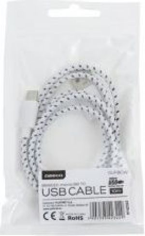 Kabel USB Omega USB-A - 1 m Czarny Biały (42322) 2