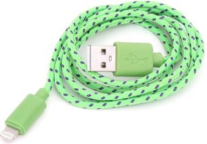 Kabel USB Omega Lightning-USB, 1m, Zielony (42307) 1