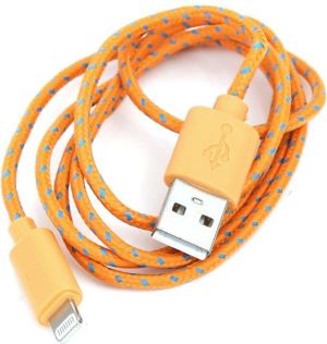 Kabel USB Omega Lightning-USB, 1m, Pomarańczowy (42308) 1