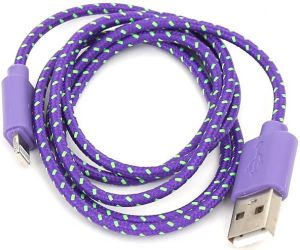 Kabel USB Omega Lightning-USB, 1m, Fioletowy (42311) 1