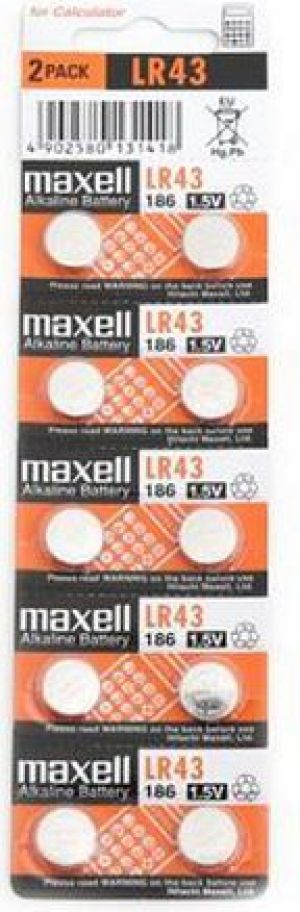Maxell Bateria LR43 10 szt. 1