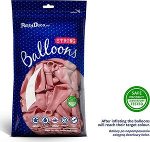 Party Deco Stiprūs balionai 27 cm Pastel Baby, rožiniai, 10 vnt. () - 26353825 2