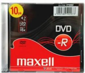Maxell DVD-R 4.7 GB 16x 10 sztuk (275592.40.TW) 1