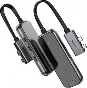 Stacja/replikator Baseus USB-C, HDMI, Czytnik kart (CAHUB-FZ0G) 2