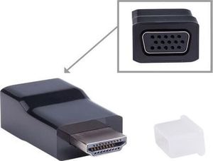 Adapter AV Lanberg HDMI - D-Sub (VGA) czarny (OEM-0002) 2