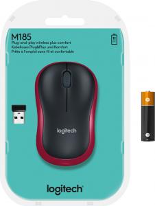 Mysz Logitech M185 Czerwona (910-002240) 9