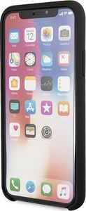 Guess Guess GUHCPXLSLMGBK iPhone X/Xs black/czarny hard case Silicone Vintage Gold Logo uniwersalny 6