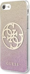 Guess Guess GUHCI8PCUGLPGG iPhone 7/8/SE 2020 różowo-złoty/gold pink hard case Glitter Gradient 4G Circle Logo uniwersalny 2