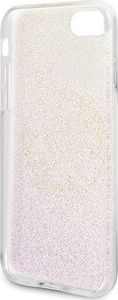 Guess Guess GUHCI8PCUGLPGG iPhone 7/8/SE 2020 różowo-złoty/gold pink hard case Glitter Gradient 4G Circle Logo uniwersalny 4