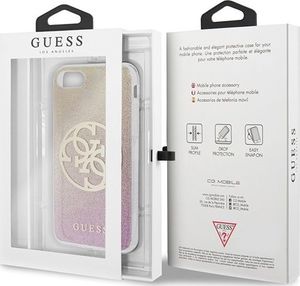 Guess Guess GUHCI8PCUGLPGG iPhone 7/8/SE 2020 różowo-złoty/gold pink hard case Glitter Gradient 4G Circle Logo uniwersalny 7