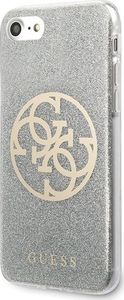 Guess Guess GUHCI8PCUGLLG iPhone 7/8/SE 2020 jasnoszary/light grey hard case Glitter 4G Circle Logo 2