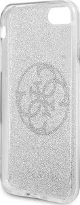Guess Guess GUHCI8PCUGLLG iPhone 7/8/SE 2020 jasnoszary/light grey hard case Glitter 4G Circle Logo 4