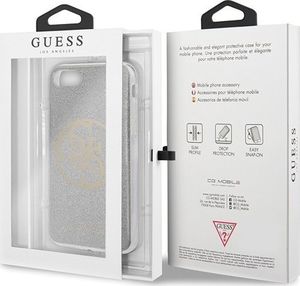 Guess Guess GUHCI8PCUGLLG iPhone 7/8/SE 2020 jasnoszary/light grey hard case Glitter 4G Circle Logo 7