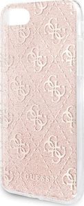 Guess Guess GUHCI8PCU4GLPI iPhone 7/8/SE 2020 różowy/pink hard case 4G Glitter uniwersalny 3