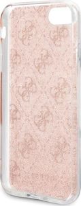 Guess Guess GUHCI8PCU4GLPI iPhone 7/8/SE 2020 różowy/pink hard case 4G Glitter uniwersalny 4