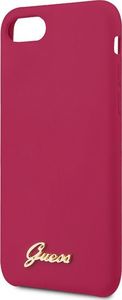 Guess Guess GUHCI8LSLMGRE iPhone 7/8/SE 2020 czerwony/burgundy hard case Silicone Vintage Gold Logo uniwersalny 3