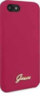 Guess Guess GUHCI8LSLMGRE iPhone 7/8/SE 2020 czerwony/burgundy hard case Silicone Vintage Gold Logo uniwersalny 5
