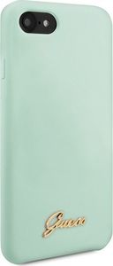 Guess Guess GUHCI8LSLMGGR iPhone 7/8/SE 2020 zielony/green hard case Silicone Vintage Gold Logo uniwersalny 5