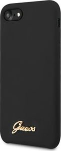 Guess Guess GUHCI8LSLMGBK iPhone 7/8/SE 2020 black/czarny hard case Silicone Vintage Gold Logo uniwersalny 2