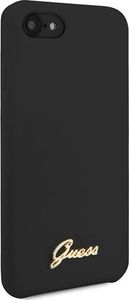 Guess Guess GUHCI8LSLMGBK iPhone 7/8/SE 2020 black/czarny hard case Silicone Vintage Gold Logo uniwersalny 5