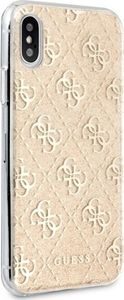 Guess Guess GUHCI65PCU4GLGO iPhone Xs Max złoty/gold hard case 4G Glitter uniwersalny 3