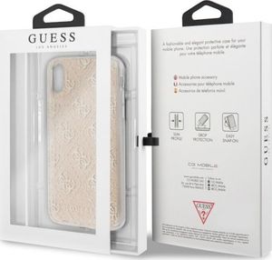 Guess Guess GUHCI65PCU4GLGO iPhone Xs Max złoty/gold hard case 4G Glitter uniwersalny 7