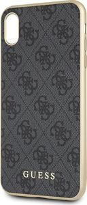 Guess Guess GUHCI65G4GG iPhone Xs Max szary/grey hard case 4G Collection uniwersalny 3
