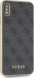 Guess Guess GUHCI65G4GG iPhone Xs Max szary/grey hard case 4G Collection uniwersalny 5