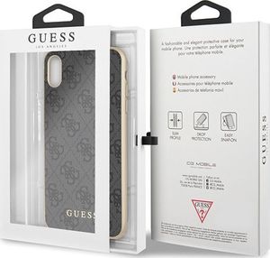 Guess Guess GUHCI65G4GG iPhone Xs Max szary/grey hard case 4G Collection uniwersalny 7