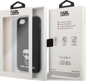 Karl Lagerfeld Karl Lagerfeld KLHCI8IKFBMBK iPhone 7/8 SE 2020 hardcase czarny/black Saffiano Ikonik uniwersalny 6